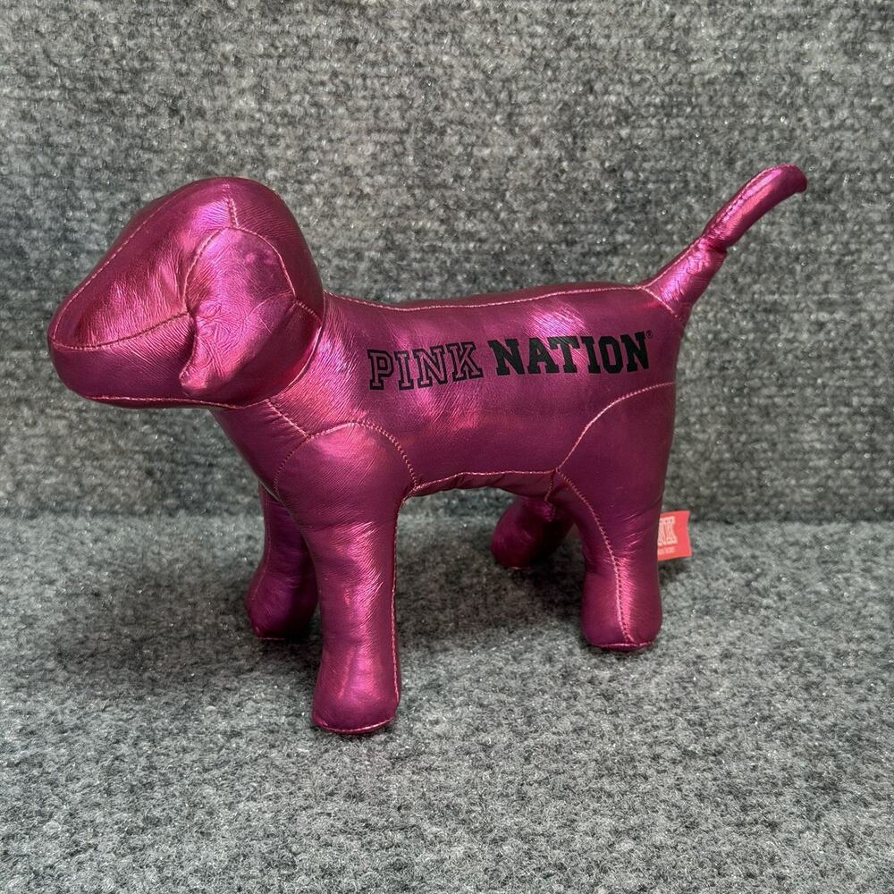 Victoria's Secret PINK Mini DOG Shiny Metallic Pink Nation Limited Edition